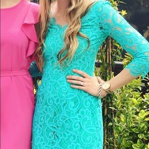 EUC Lily Pulitzer scalloped dress in teal